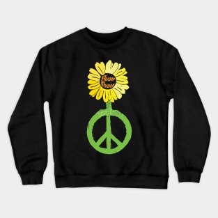 Hippie Flower Power Tree Crewneck Sweatshirt